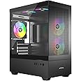 Apevia Phantom-MESH-BK Phantom Micro-ATX Dual-Chamber Mesh Gaming PC Case w/ 5X 120mm ARGB Fans, 366 RGB Modes, Mesh Airflow Performance Front Panel, 240mm Radiator Support, 2X USB3.0, HD Audio, Black