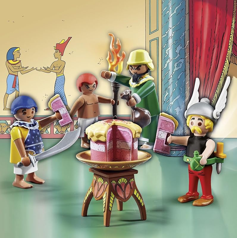 Asterix 71269 Pyradonis' vergiftete Torte, Asterix, Kleopatra`s Vorkoster sowie Pyradonis und dessen Helfer Schraubzieris, Spielzeug für Kinder ab 5 Jahren