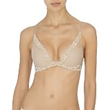 Natori Women's Feathers Contour Plunge Bra - Sheer Lace & Mesh Deep Plunge Bra, Adjustable Straps 5 thumbnail image