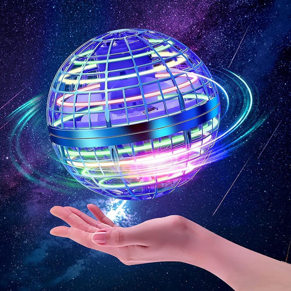 ASORT Flying Ball Hover Boomerang Mini Drone USB Rechargeable RGB Lights