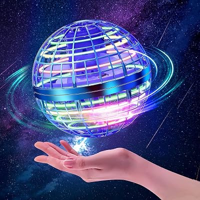 ASORT Flying Ball Hover Boomerang Mini Drone USB Rechargeable RGB Lights