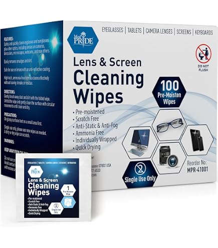 W5 60 Lingettes Nettoyantes Pour Lunettes, Écrans Et Optiques - Usage Unique