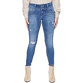 Royalty for Me Womens Royalty for Me Women's Petite Sustainable Wannabettabutt Mid Rise Jeans