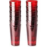 New Star Foodservice Restaurant-Grade Polycarbonate Beverage Tumblers, 16 oz, Red, Set of 12