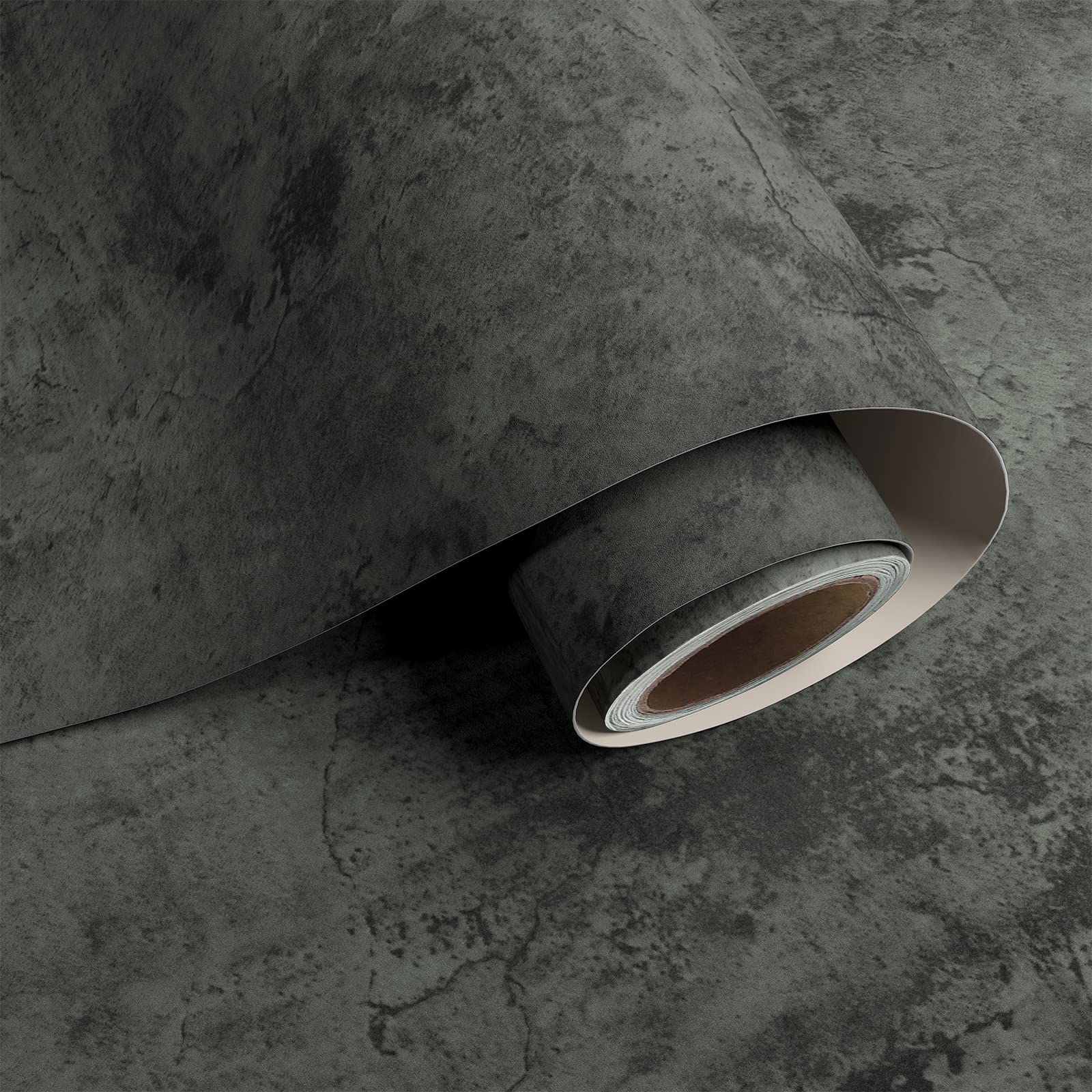 VaryPaper Concrete Effect Contact Paper Peel and Stick 40cmx800cm Industrial Cemnet Wallpaper Paste Kitchen Worktop Covering Vinyl Wrap for Furniture Wall Covering for Bathroom Bedroom Kitchen Island