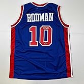 Facsimile Autographed Dennis Rodman Detroit Blue Reprint Laser Auto Basketball Jersey Size Men's XL