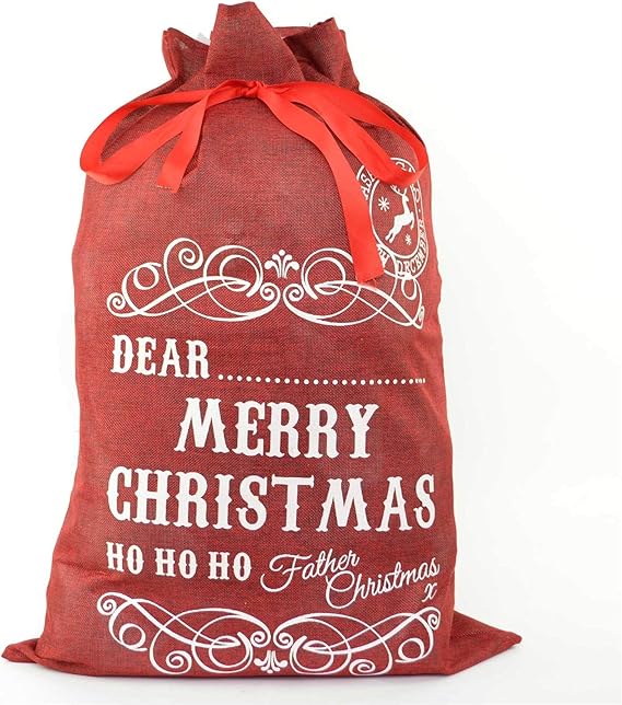 Shatchi Großer traditioneller Vintage-Sacksack aus Sackleinen