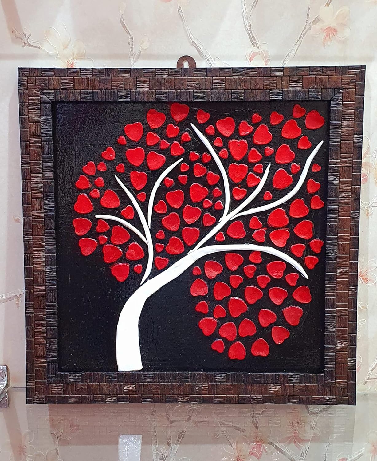 Buy A Wish Tree Hand Painted Clay Wall Art RED Tree