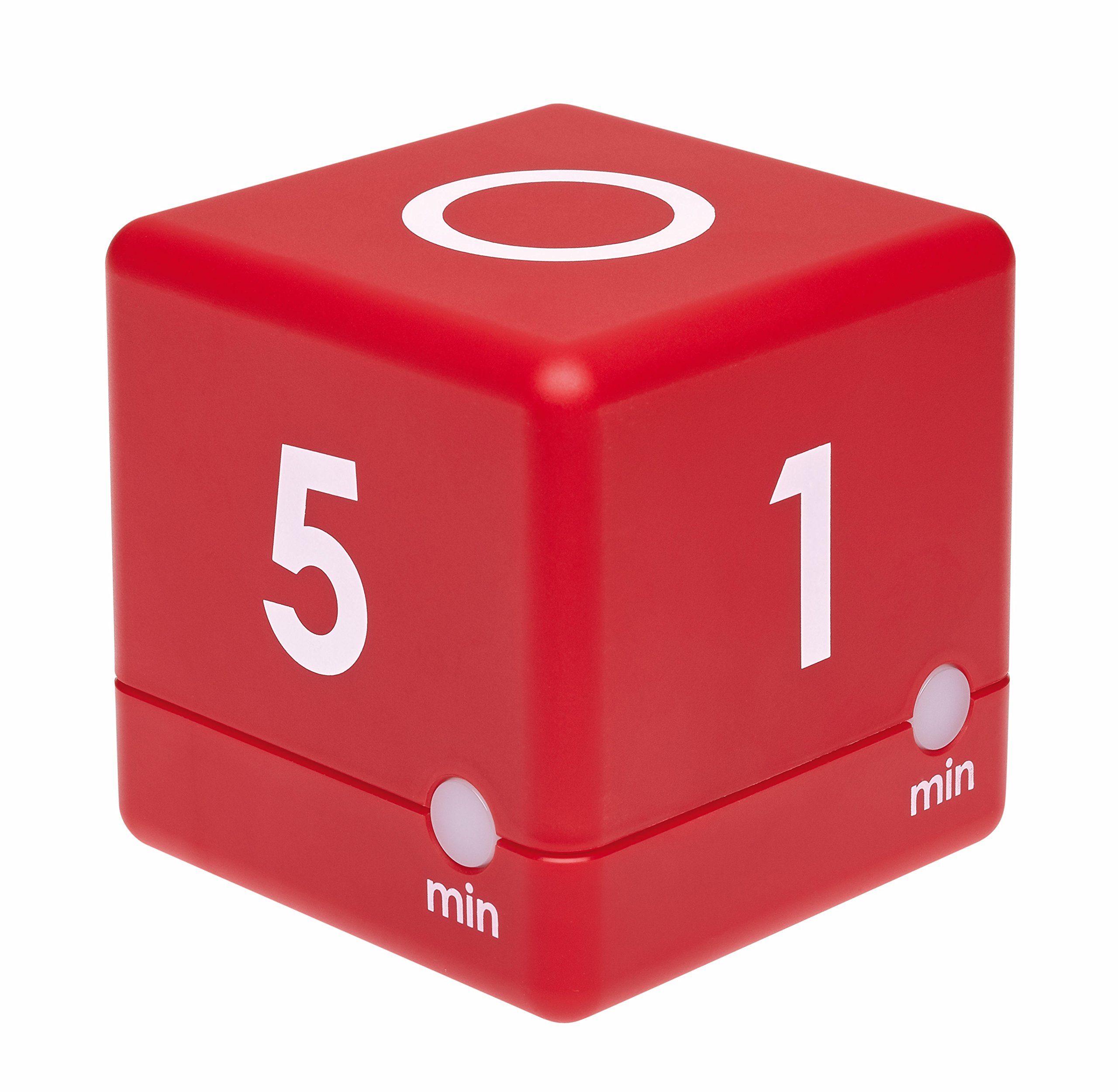 TFA Dostmann Digital Cube Timer, Time Cube, Time Management, L 60 x W 60 x H 60 mm, Red