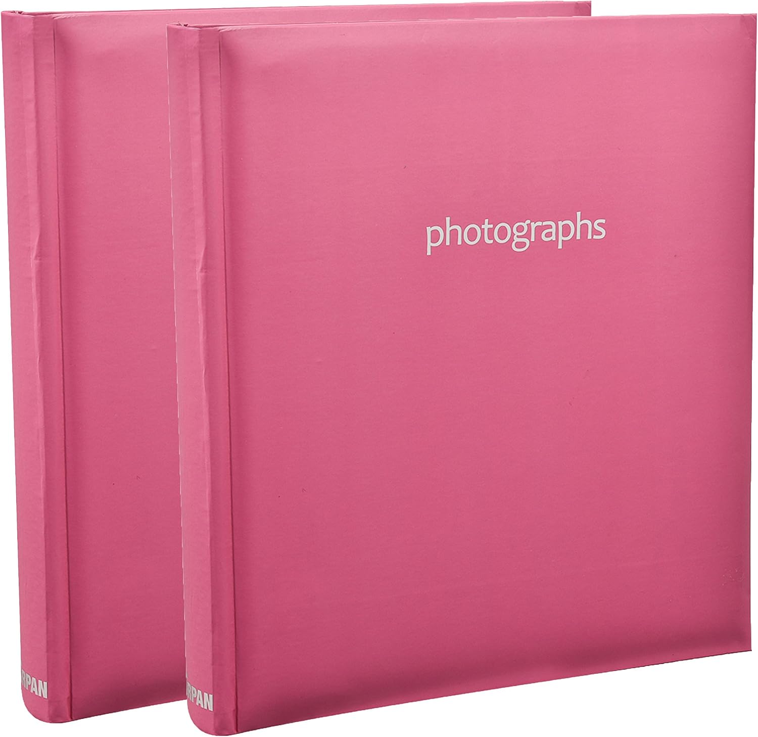 2 x Arpan 5 x 7'' /13x18cm 120 Photos Large Slip in Photo Album Memo Book - With Index Page/DVD Pockets (Pink)