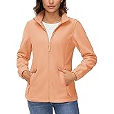 TACVASEN Women's Soft Fleece Jacket Lightweight Full Zip Sweatshirts Coat Casual Winter Warm Sweaters with Pockets