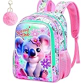 Girls Toddler Koala Backpack, Water Resistant Kindergarten Bookbag, 13" Preschool Backpacks for Toddler - Koala Pink