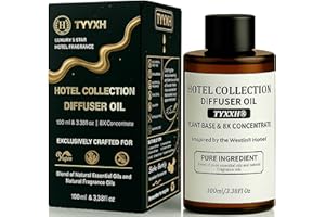 TYYXH Hotel Collection Diffuser Oil, Westin Inspired Essential Oils for Waterless, Cold Air, Ultrasonic & Reed Diffusers, HVAC, Long-Lasting White Tea Fragrance for Home, Office, Spa - 3.38fl oz/100ml