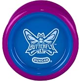 Duncan Toys Butterfly XT Ball-Bearing Trick Yo-Yo, Purple with Blue Cap | Ball-Bearing Axle for 10x Longer Spin, Take-Apart Design, Starburst Response, Durable Plastic Body