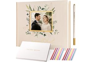 Wedding Guest Book: Linen Guest Book Wedding Reception - Elegant Polaroid Guest Book for Wedding Reception - Exquisite Thicke