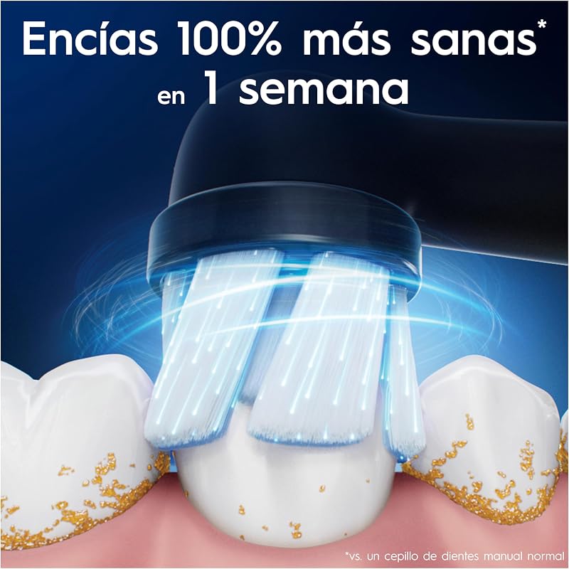 Cabeças de substituição originais Oral-B Series iO Gentle Care, pack de 8 recargas pretas para escovas de dentes elétricas Oral-B iO, escovagem suave, adequadas para gengivas sensíveis
