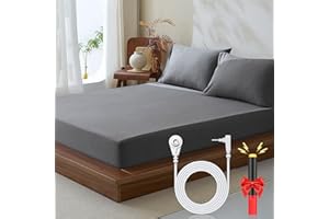 GROUNDINGTIME Grounding Sheets King, Grounded Bed Sheet 10% Pure Silver Fiber Connected Earth Energy, Fitted Earth Sheets with Grounding Tester-Grey