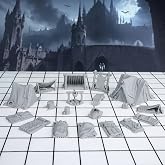 AUSPDICE DND Camp Terrain Set, Fantasy Scenery for Dungeons and Dragons | Unpainted Build Camps with Tents, Bedrolls, Cots, Campfire and Supplies, Compatible TTRPG, Wargaming and Game Masters - F326