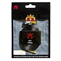Loop King Laces - Premium Black Flat Leather Shoe