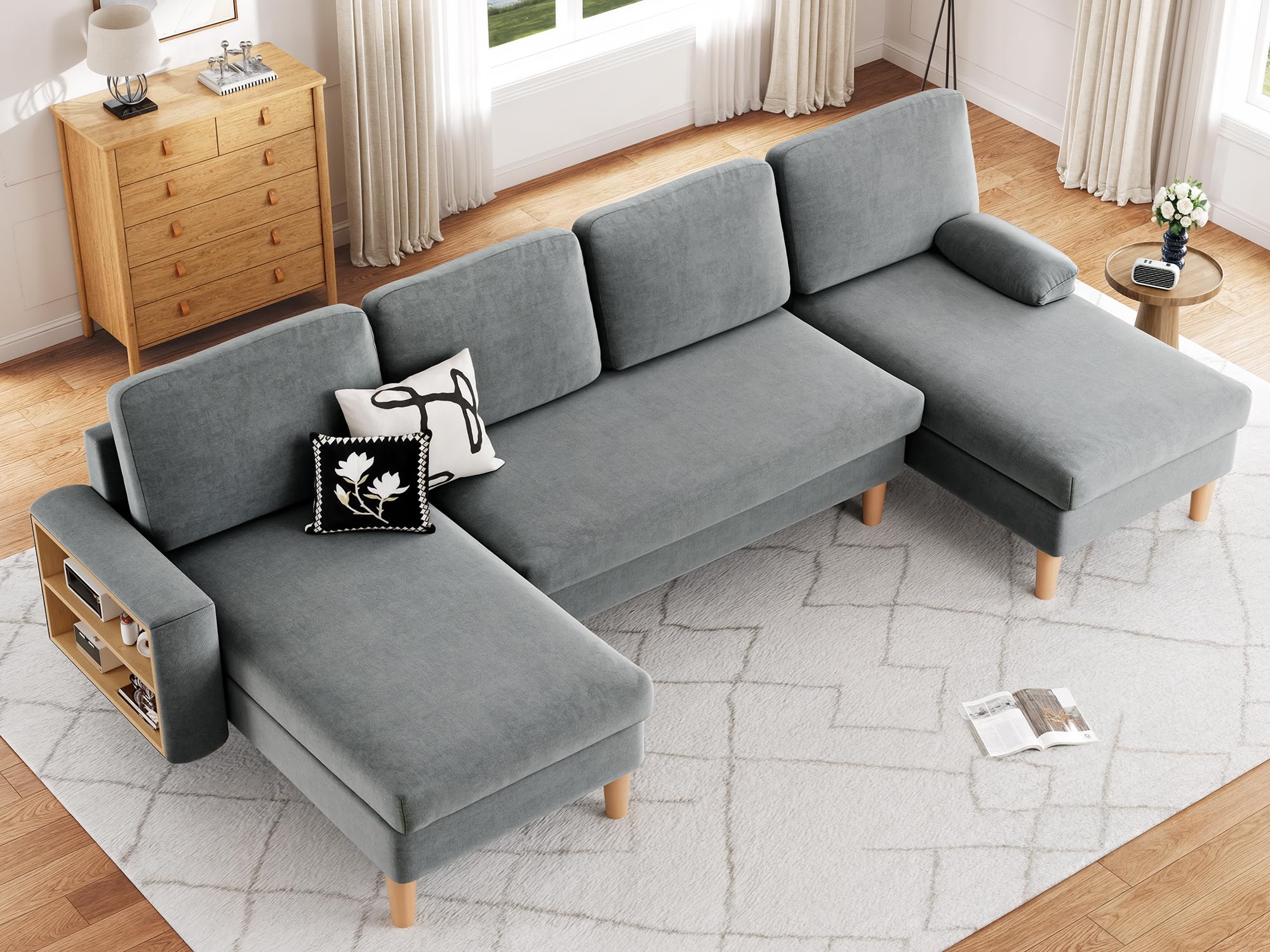Photo 1 of **PARTIAL SET**** YITAHOME 109'' U-Shape Sectional Sofa Couch, for Living Room, Apartment, Office, Light Gray