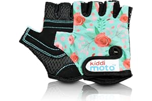 Kiddimoto Kids Cycling Gloves| Anti-Slip Kids Bike Gloves for Boys and Girls| Fingerless Kids Mountain Bike Gloves for BMX, MTB Riding, Gymnastics, Scooters, Skateboard, Rollerblade.