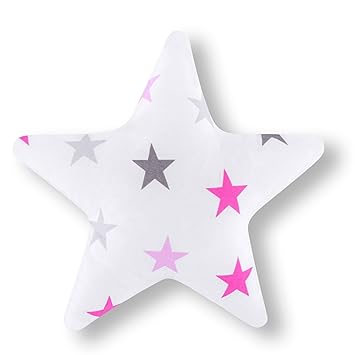 Amilian Star Shaped Pillow Cushion Two Sided Fleece 100 Cotton