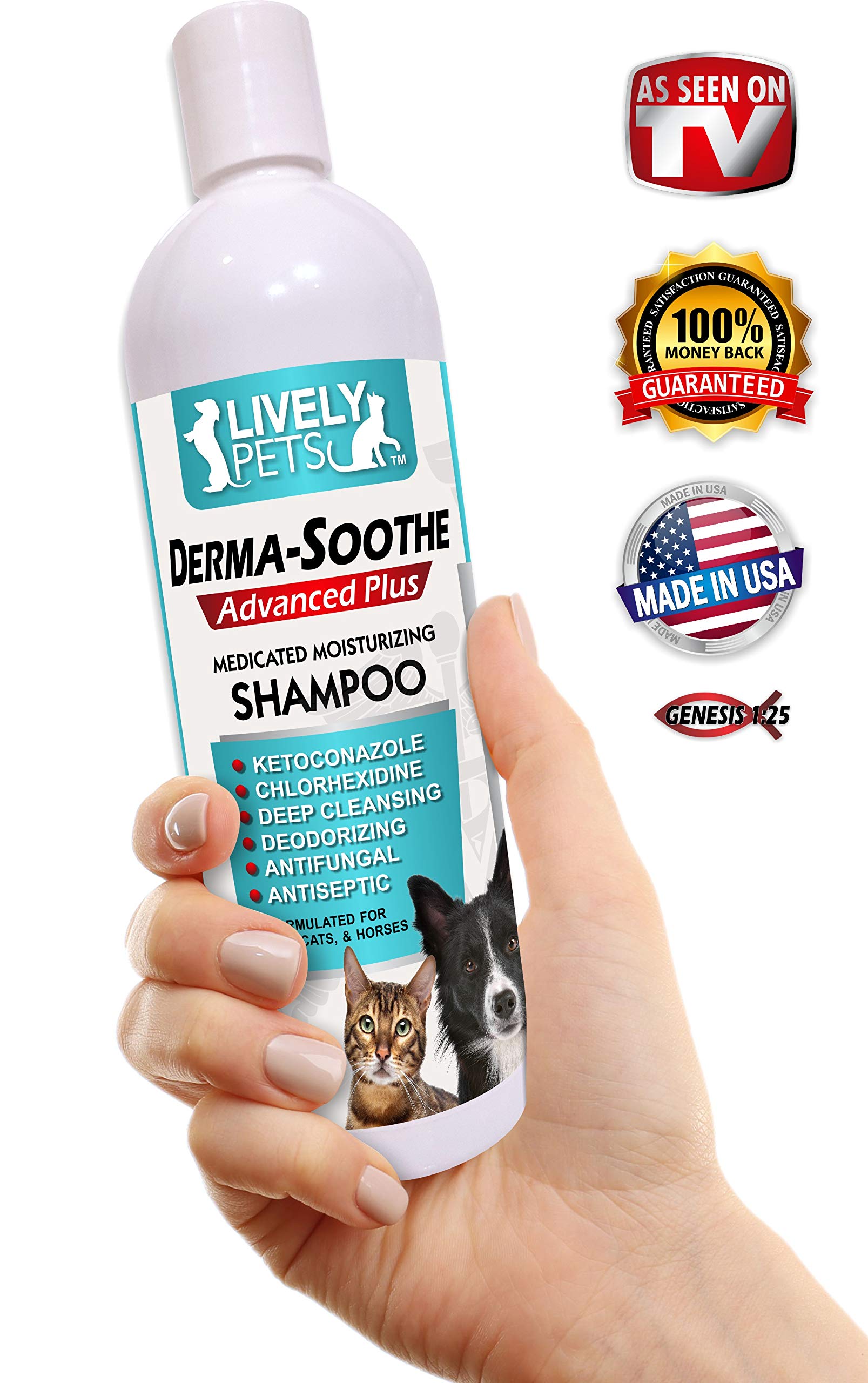Lively Pets Medicated Shampoo for Dogs Ketoconazole and Chlorhexidine for Dry 708744710765 eBay
