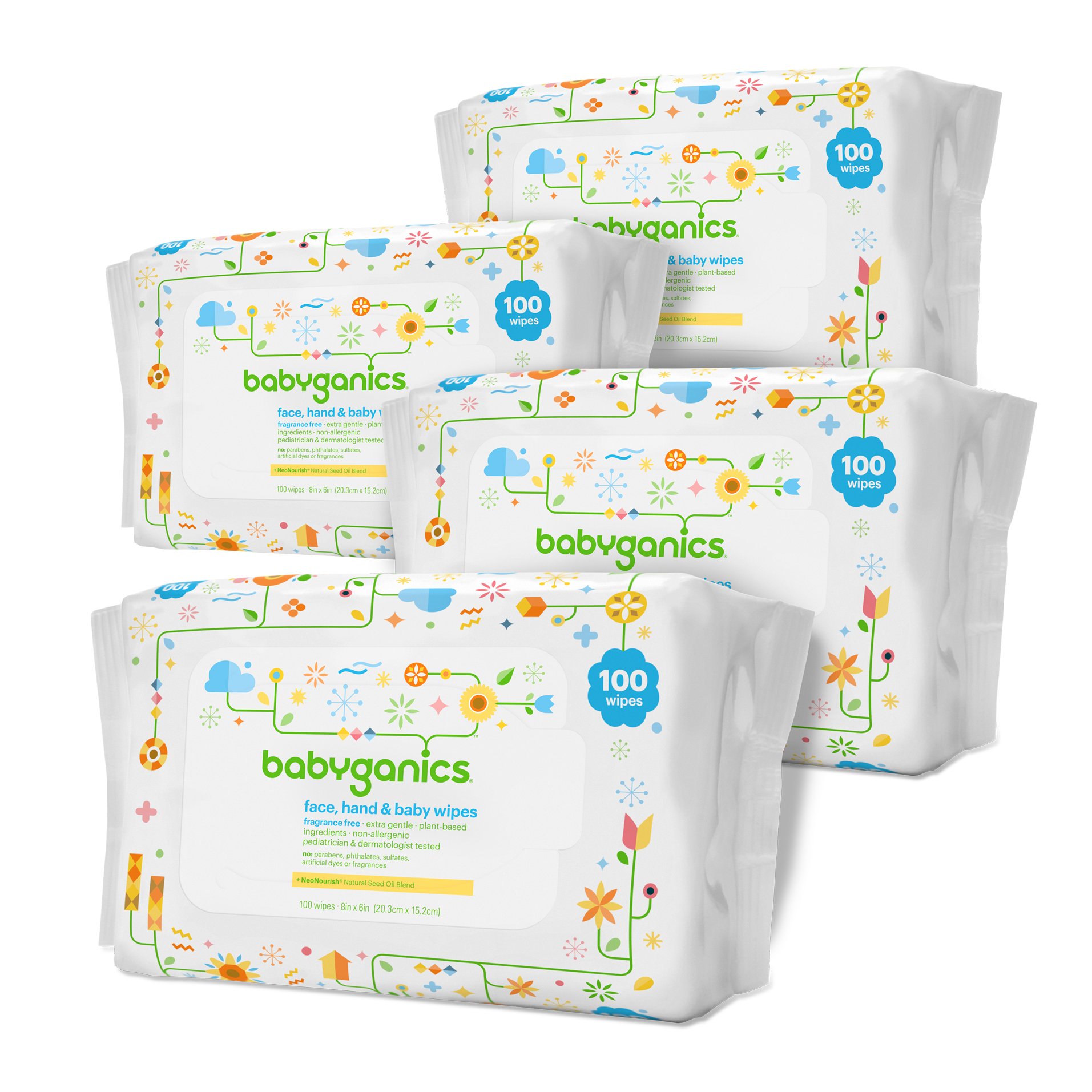 Babyganics Baby Wipes, Fragrance Free, 400 ct, Packaging May Vary