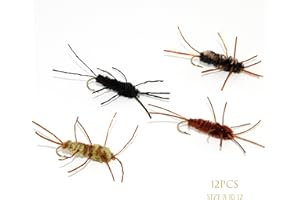 Outdoor Planet Top Producing Fly Fishing Flies Assortment | Dry, Wet, Nymphs, Streamers, Wooly Buggers, Hopper, Caddis | Trout, Steelhead, Bass Fishing Lure Set