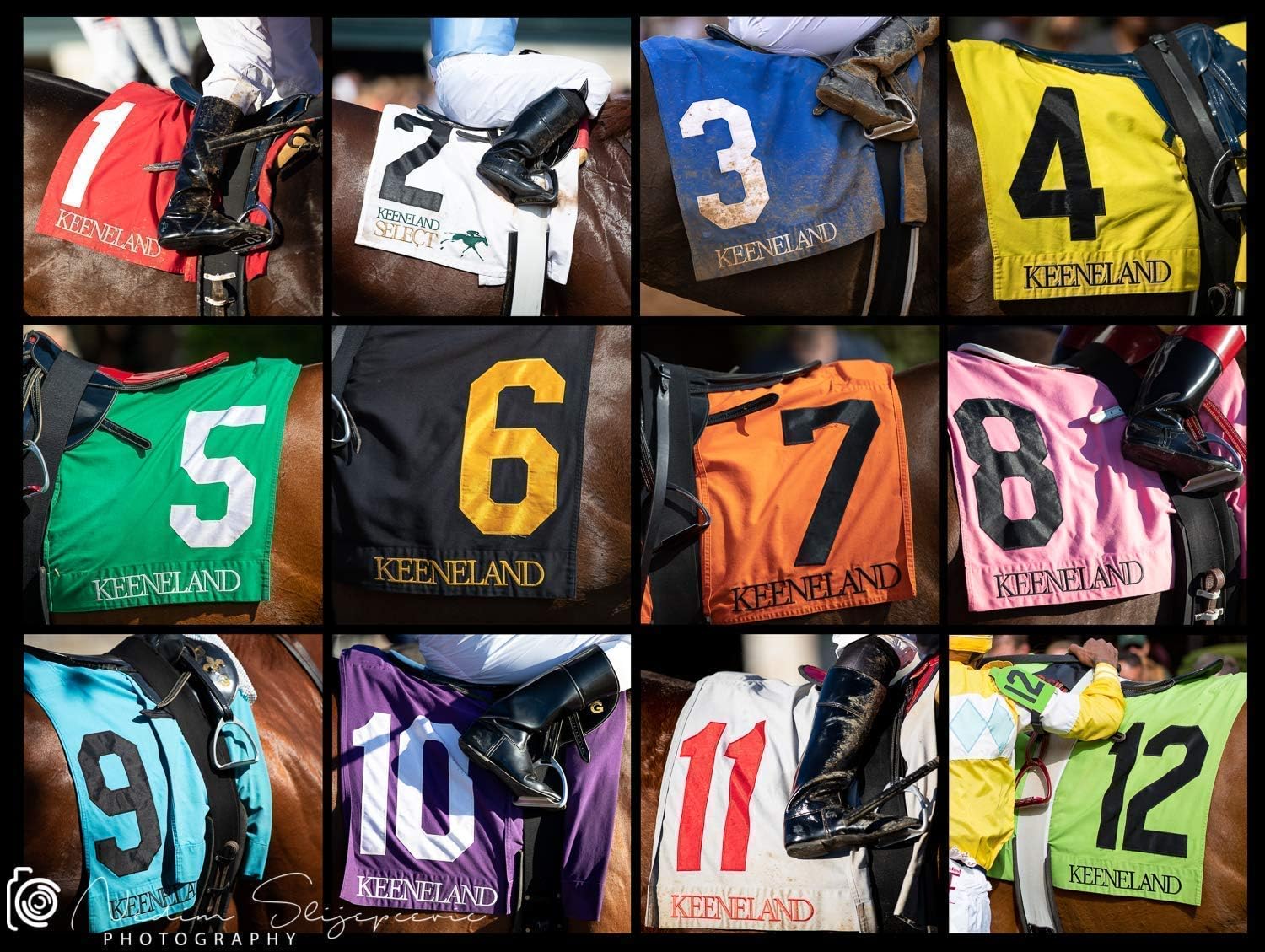 Photographs - Fine Art Print of Keeneland's Saddle Cloths, Keeneland Decor, Horse Racing Wall Hangings
