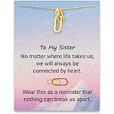 STORYJEWELLERY Sister Christmas Gifts, Sister Necklace, Birthday Gifts from Sisters Adult, Sterling Silver Interlocking Necklace, Sisterhood Jewelry, Sisterhood Jewelry, Xmas Presents