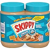 SKIPPY Creamy Peanut Butter, Plant Based Protein, 40oz x2 | 4 Ingredients, Gluten-free, 7g Protein /serving. Perfect for Protein Snacks, Adult &amp; Kids Snacks, Kids Lunch