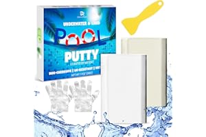 DECORROM Pool Putty - 10oz 2 Part Epoxy Pool Repair Kit Pool Leak Sealer for Fixing Leaks, Cracks - Underwater or Above Fast Repair Epoxy Putty for Tile, Fiberglass, Concrete, Cement and Other Surfaces