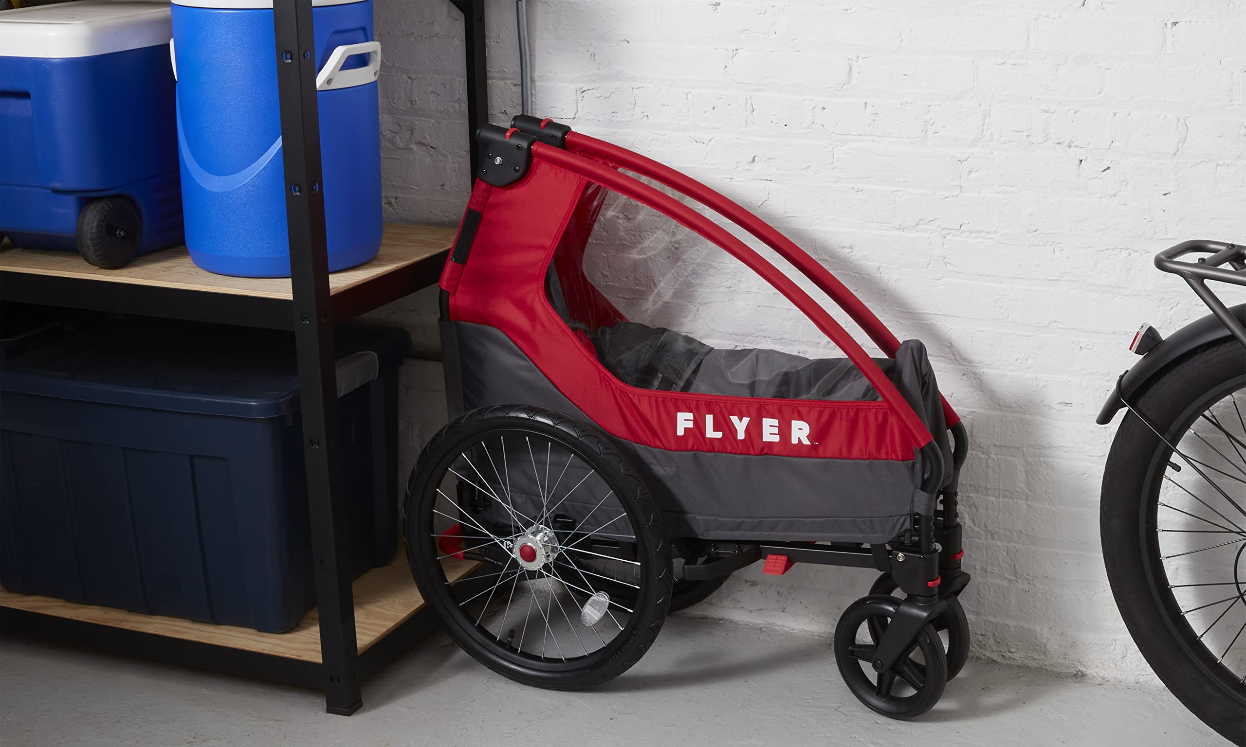 Flyer? Duoflex 2 in 1 Bike Trailer and Double Stroller for Toddlers, 1+ Years