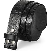TRIWORKS Western Belt without buckle for men – Cowboy Cowgirl Leather Belts for Jeans