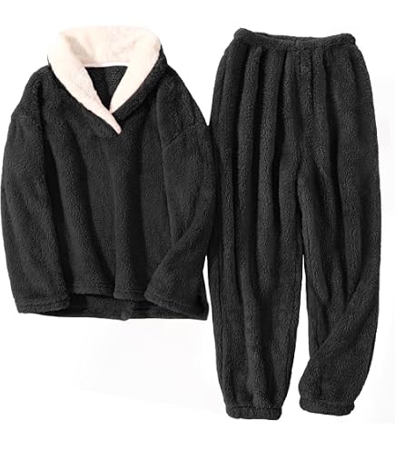 Lounge Sets for Women Fuzzy Two Piece Outfits Fleece Winter Warm
