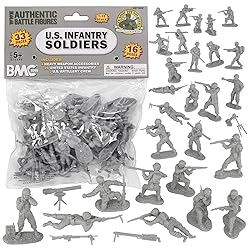 BMC CTS WW2 US Infantry Plastic Army Men - 33pc