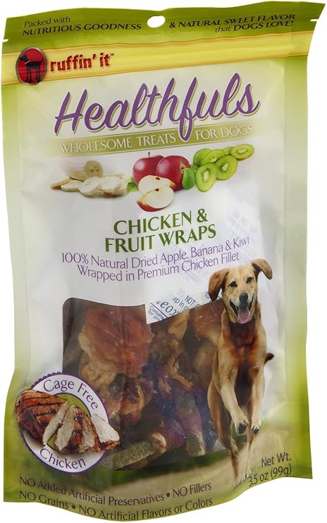 Amazon Com Ruffin It Chicken And Fruit Wraps Dog Treat Kitchen