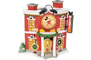 Department 56 Disney Mickey's Alarm Clock Shop Village Lit Building, Multicolor