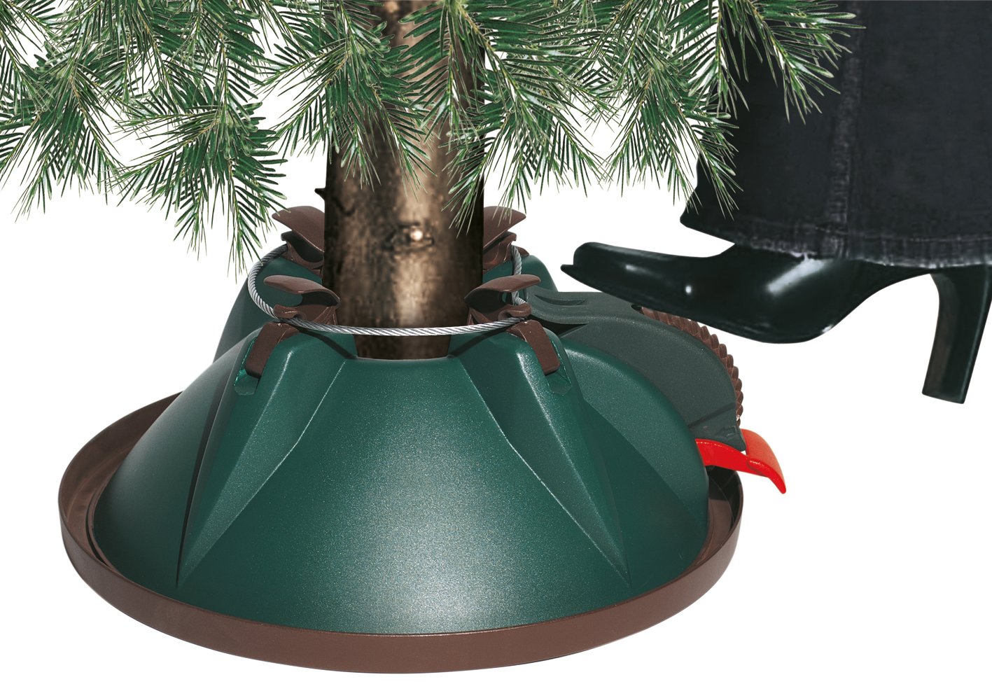 Niko Klick Fix Christmas Tree Stand with Roller Mechanism and Parental