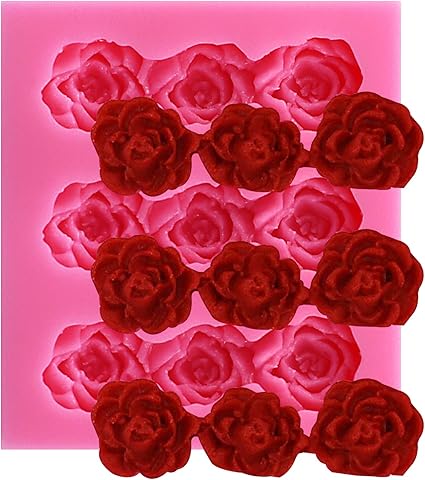 Amazon Co Jp Funshowcaseバラ フォンダン シリコンモールド ローズロープ カップケーキ トッパ シュガークラフト ポリマークレイ レジン型 Pmc キャンディー金型 3セル 7x6x1 2 Cm ホーム キッチン