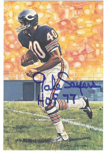 gale sayers autographed football