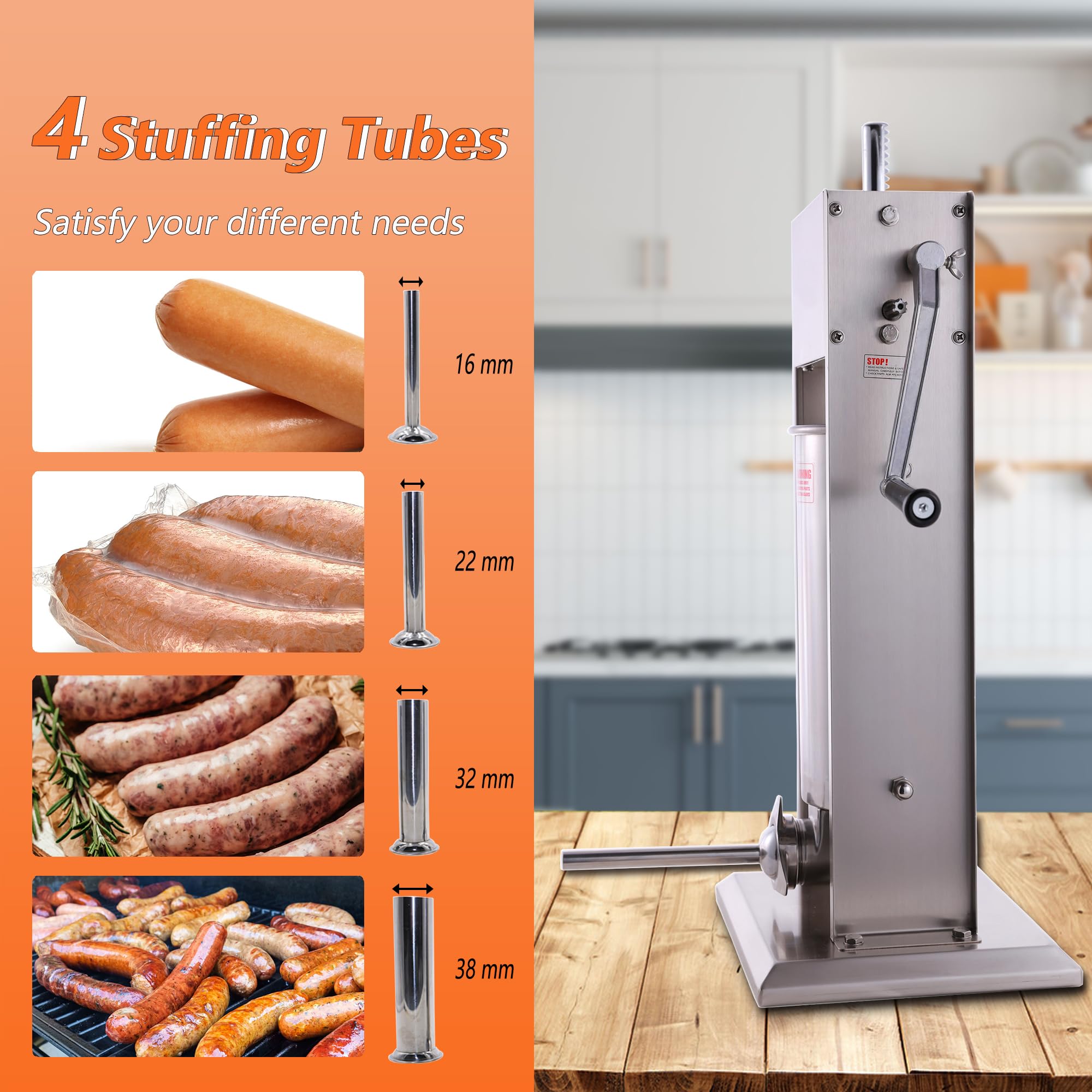 Hakka 7Lb/3L Sausage Stuffers and Vertical Sausage Makers