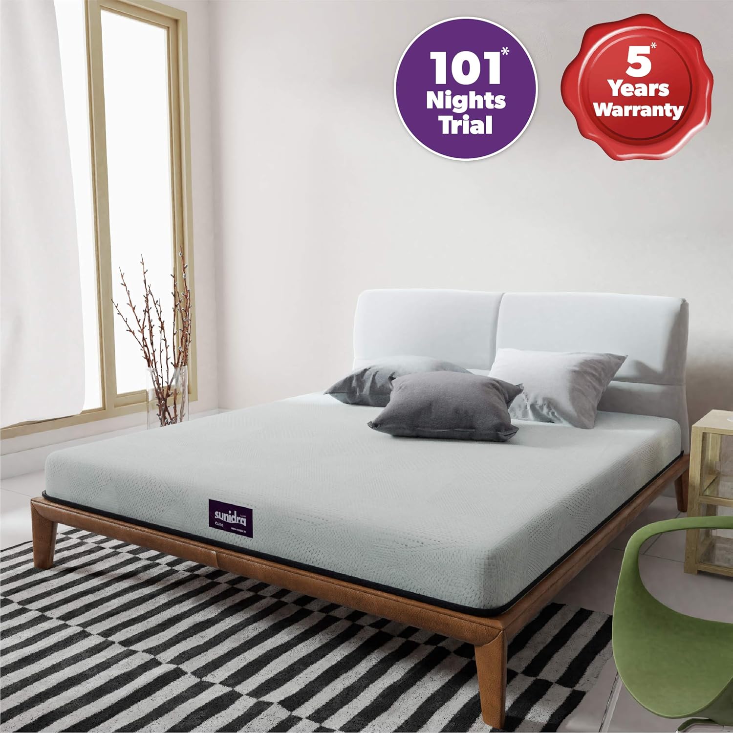 Sunidra CL200 Natural Orthopedic Coir Latex Mattress Green (72 x 60