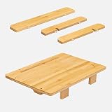 Navaris Clip-on Bedside Shelf Bamboo Bed Frame Table 38x26x11cm view 5
