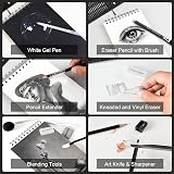 HIFORNY 100-Piece Drawing Set Pencils Charcoal Graphite Watercolor Colorful view 7