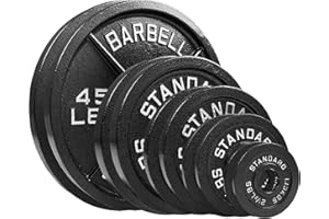 NEXO FITNESS Steel Olympic Plates 175LB Set - 2 inch Olympic Hammertone Coated 2x 2.5lb, 5lb, 10lb, 25lb, & 45lb for Weight Lifting Training