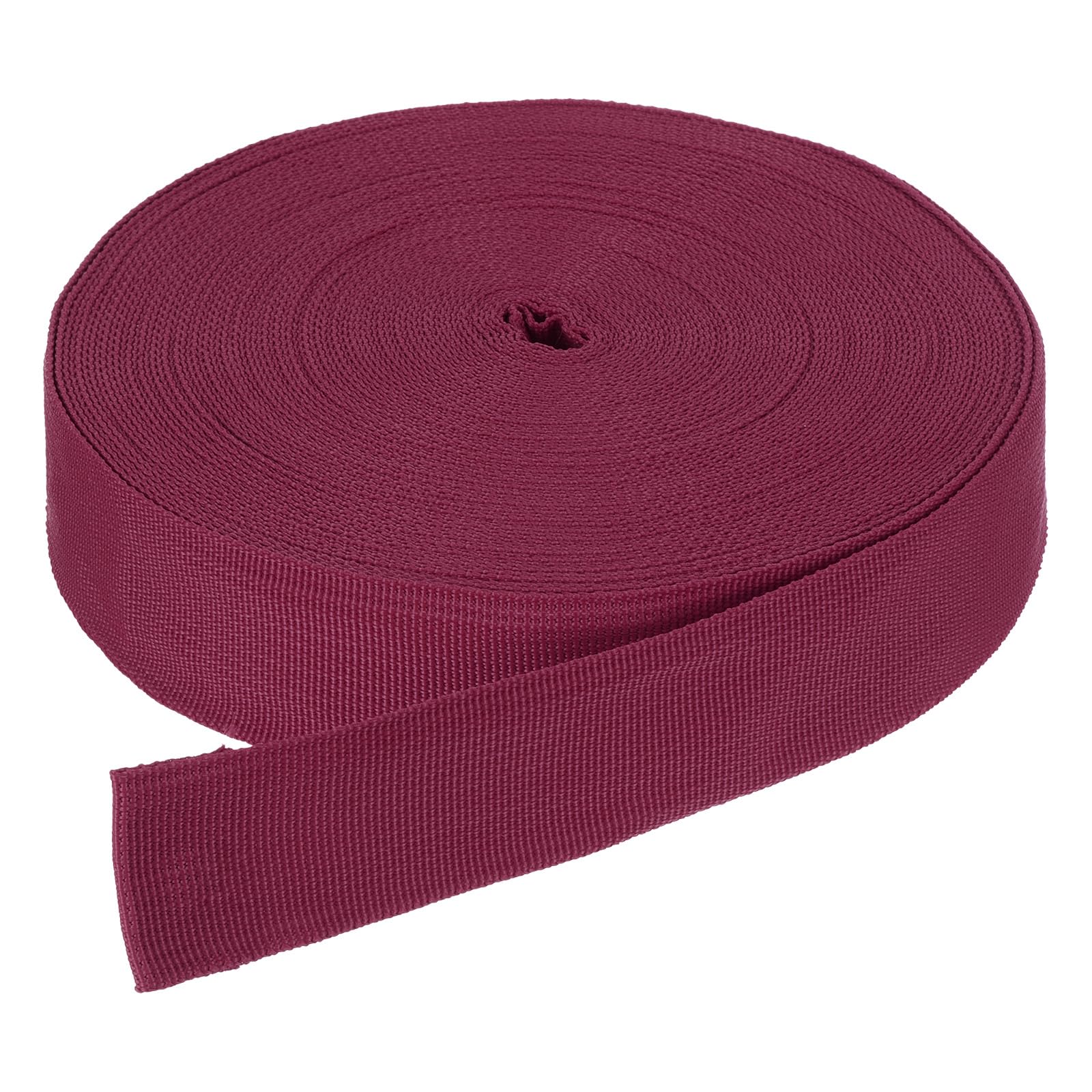DMiotech 50 Yard x 1 1/2 Inch Width Nylon Webbing Strap Poly Flat Webbing Strapping for DIY Craft Backpack Strapping, Sewing, Outdoor Gear Repair, Burgundy
