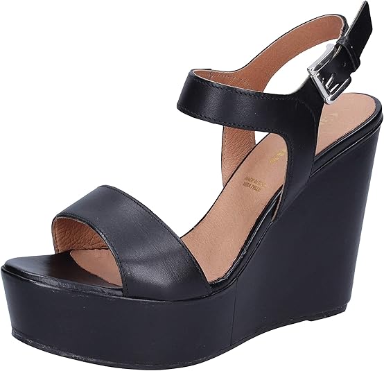 Carmens Women Leather Black HeeledSandals 5.5 UK Amazon.co.uk Shoes