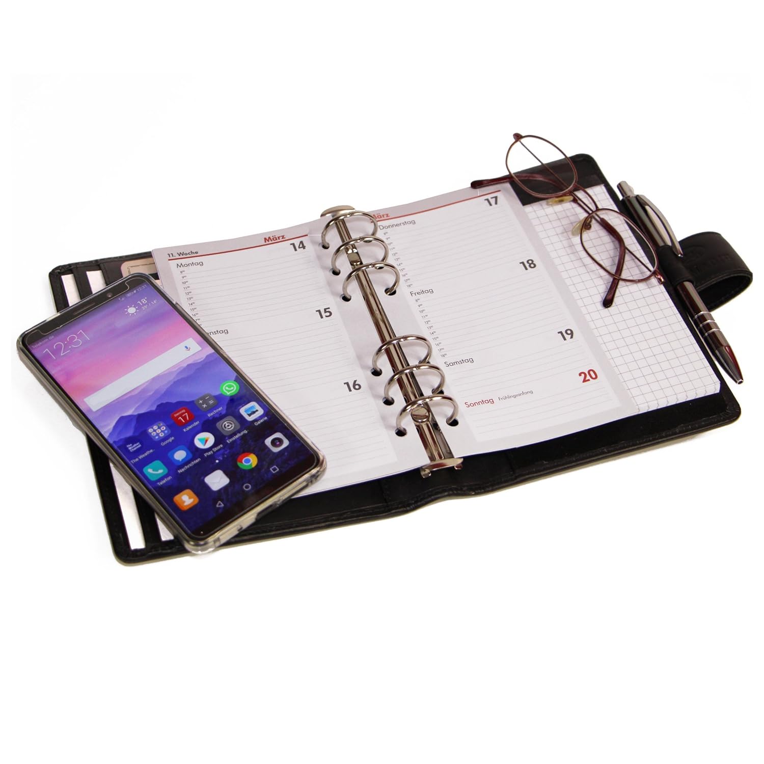 Agenda In Pelle ALMADIH A6 - Portadocumenti Con Calendario 2025, Elegante E Pratica - Foto 4